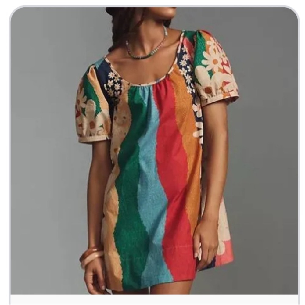 Farm Rio Super Fun Daisy Mini Dress S